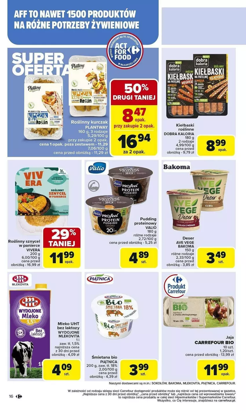 Gazetka promocyjna Carrefour - ważna 03.02 do 08.02.2025 - strona 8 - produkty: Bakoma, Feta, HP, Jaja, LG, Mleko, Mlekovita, Piątnica, Pudding, Sok, Sokołów