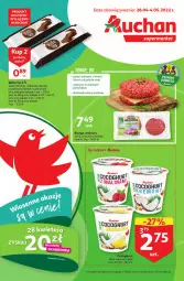 Gazetka promocyjna Auchan - Wiosenne okazje są w cenie Supermarkety - Gazetka - ważna od 04.05 do 04.05.2022 - strona 1 - produkty: Kawa, Burger, Wołowina