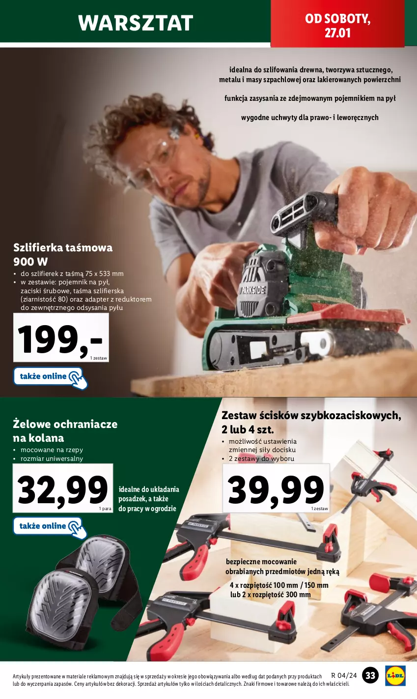 Gazetka promocyjna Lidl - GAZETKA - ważna 22.01 do 27.01.2024 - strona 39 - produkty: Lakier, LANA, Ochraniacze, Piec, Pojemnik, Szlifierka, Uchwyty