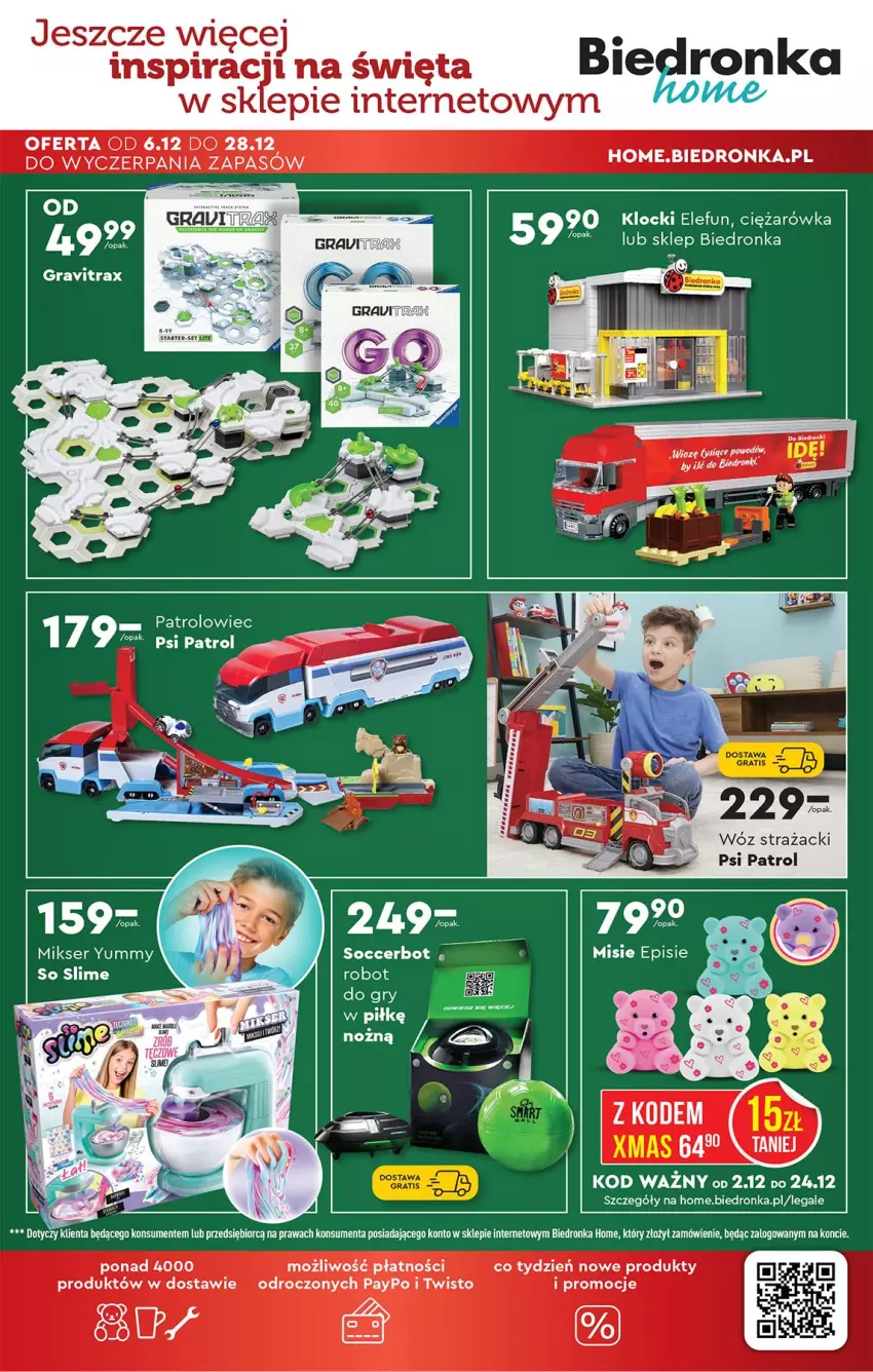 Gazetka promocyjna Biedronka - Home - ważna 06.12 do 13.12.2025 - strona 5 - produkty: Gra, Gravitrax, Gry, Klocki, Mikser, Psi Patrol, Robot, Ser, Wóz strażacki