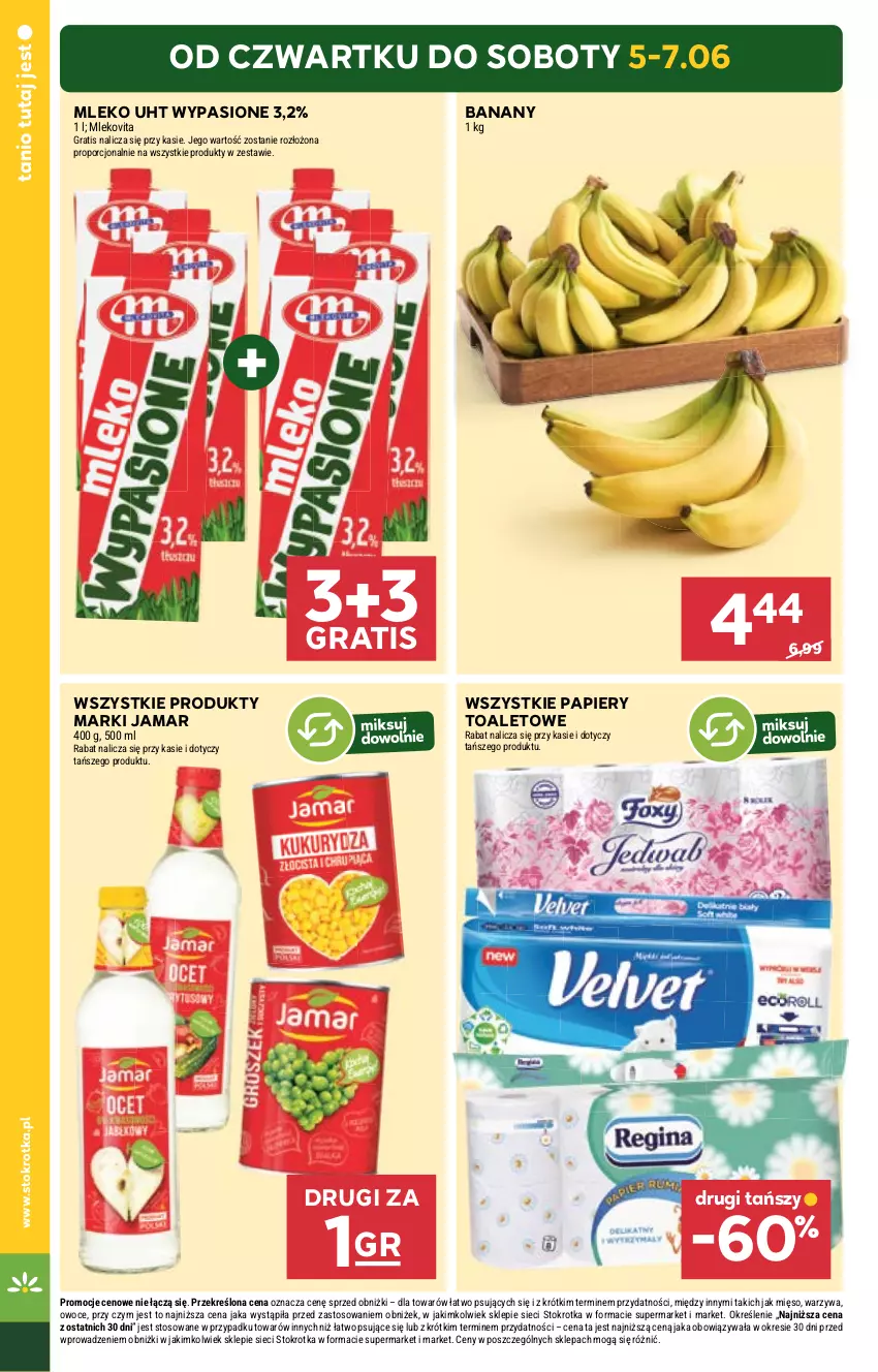 Gazetka promocyjna Stokrotka - Supermarket - ważna 05.06 do 11.06.2025 - strona 2 - produkty: Banany, Gra, Mięso, Mleko, Mlekovita, Owoce, Papier, Por, Warzywa