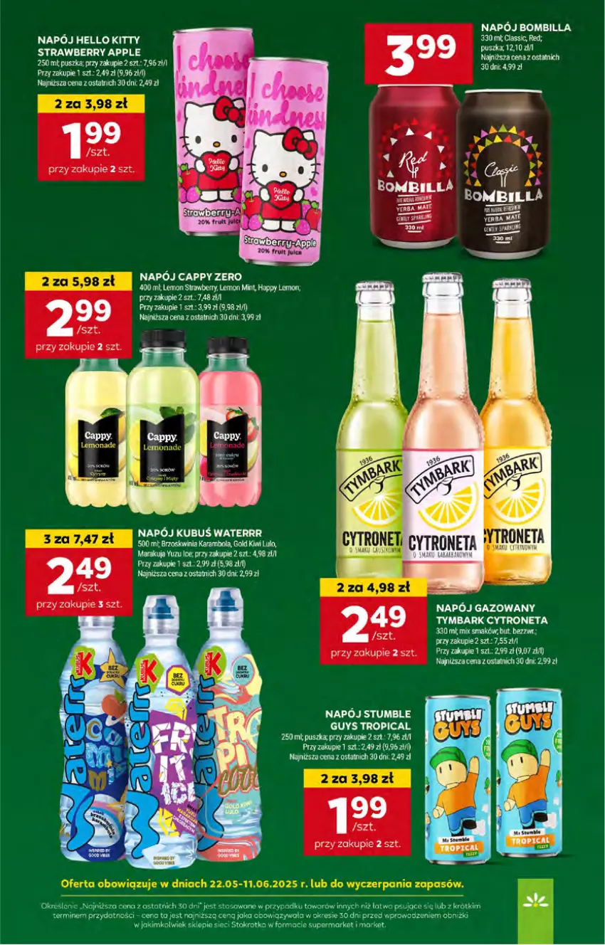 Gazetka promocyjna Stokrotka - Supermarket - ważna 05.06 do 11.06.2025 - strona 31 - produkty: Cappy, Kiwi, Napój, Napój gazowany, Tropical, Tymbark