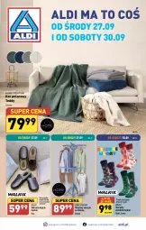 Gazetka promocyjna Aldi - Artykuły przemysłowe i tekstylia - Gazetka - ważna od 30.09 do 30.09.2023 - strona 1 - produkty: Ubrania, Koc, Gra, Kapcie, Wieszak, Karp, Fa