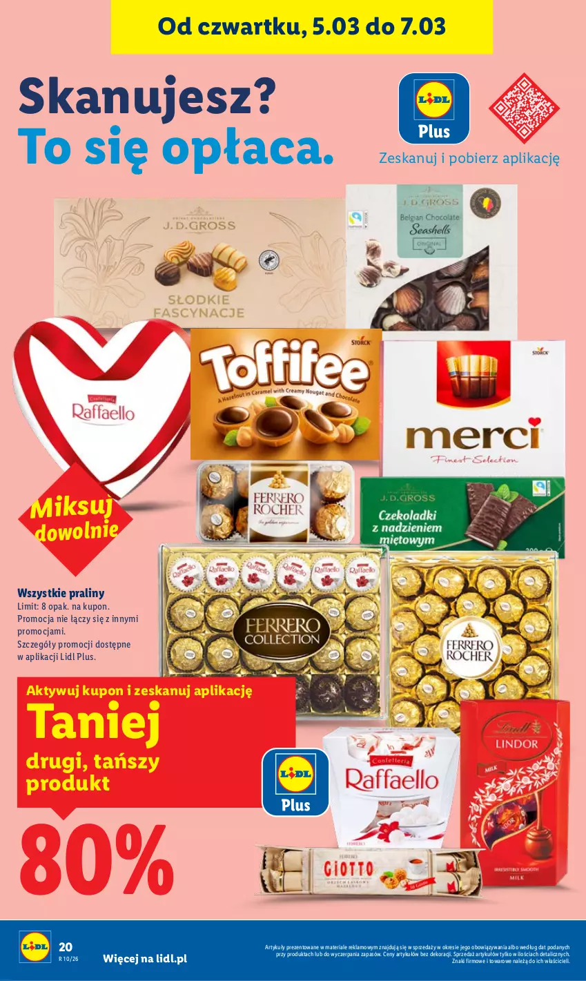 Gazetka promocyjna Lidl - GAZETKA - ważna 05.03 do 07.03.2026 - strona 20 - produkty: Praliny