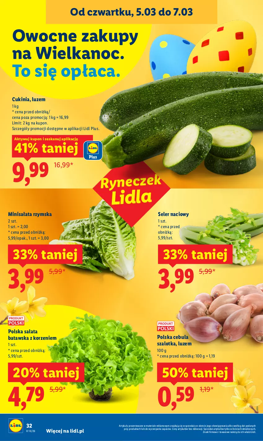 Gazetka promocyjna Lidl - GAZETKA - ważna 05.03 do 07.03.2026 - strona 34 - produkty: Cebula, Cebula szalotka, Sałat, Seler naciowy, Szal