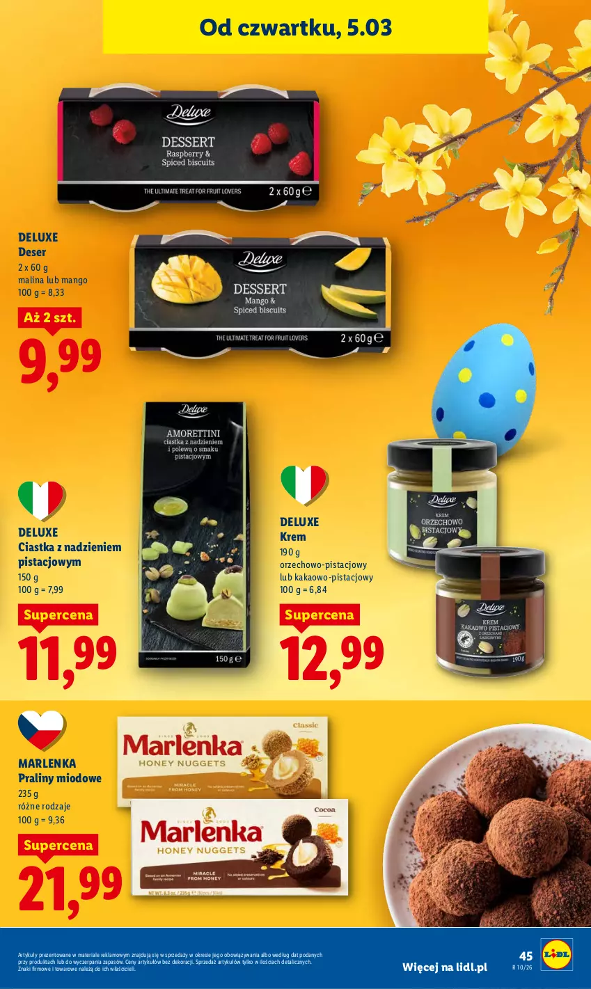 Gazetka promocyjna Lidl - GAZETKA - ważna 05.03 do 07.03.2026 - strona 47 - produkty: Ciastka, Deser, Kakao, Mango, Praliny, Ser