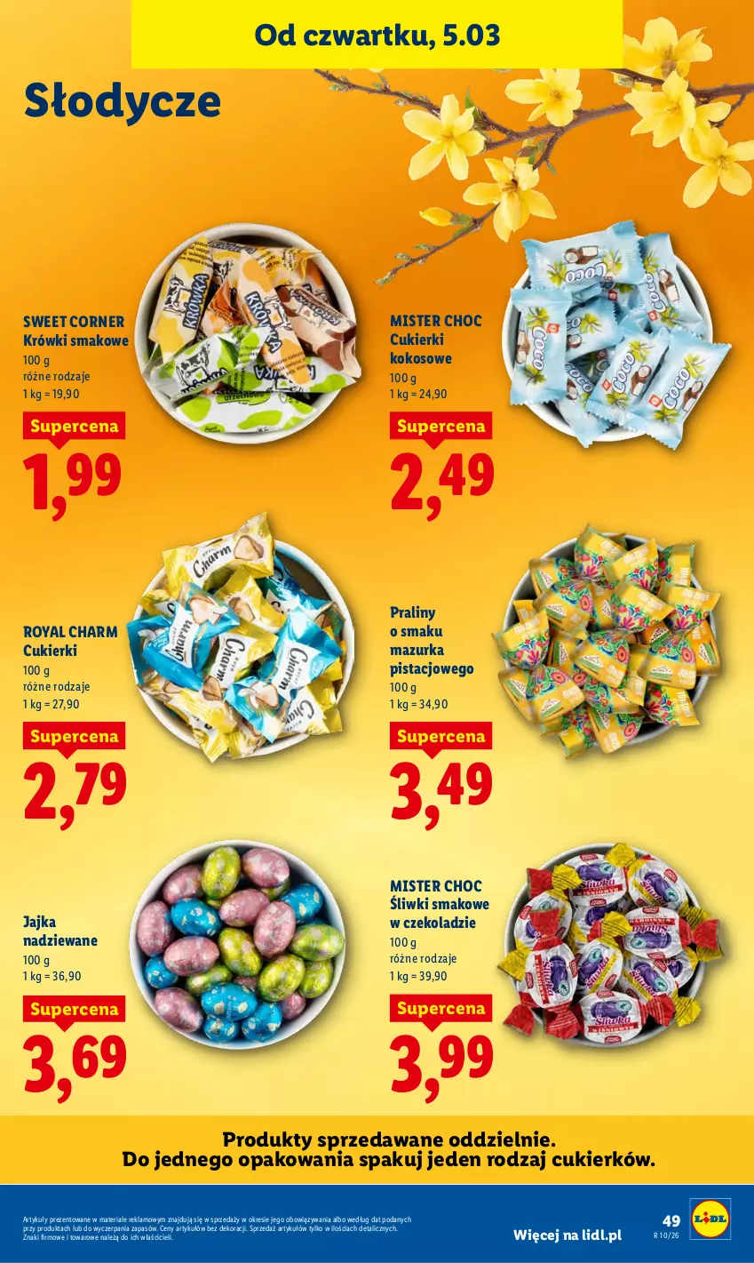 Gazetka promocyjna Lidl - GAZETKA - ważna 05.03 do 07.03.2026 - strona 51 - produkty: Cukier, Cukierki, Kokos, Praliny