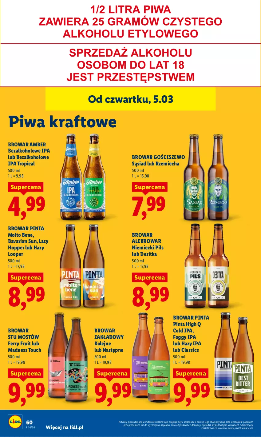 Gazetka promocyjna Lidl - GAZETKA - ważna 05.03 do 07.03.2026 - strona 62 - produkty: Olej, Piwa, Tropical