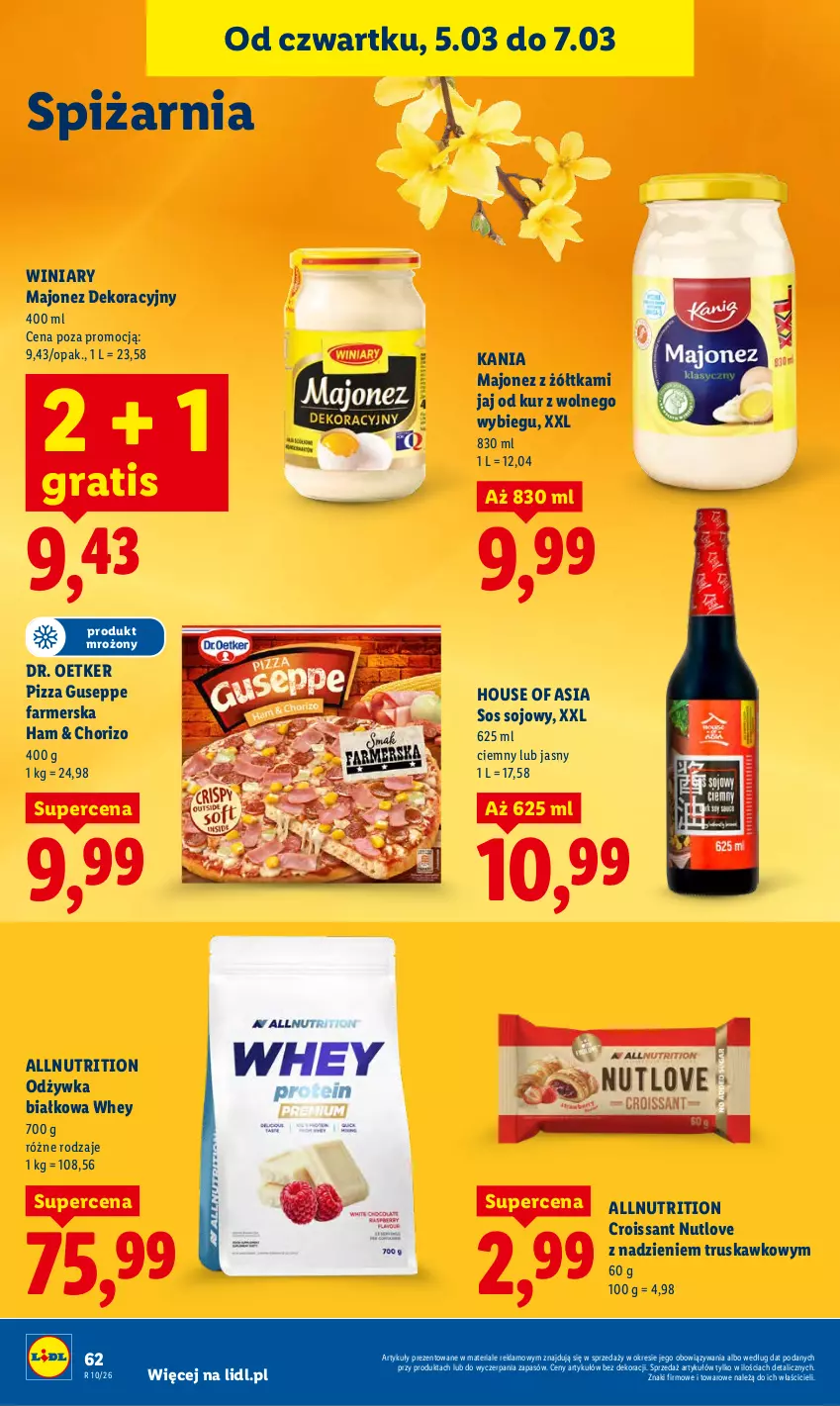 Gazetka promocyjna Lidl - GAZETKA - ważna 05.03 do 07.03.2026 - strona 64 - produkty: Croissant, Dr. Oetker, Fa, Gra, House of Asia, Majonez, Odżywka, Pizza, Sos, Sos sojowy, Winiary