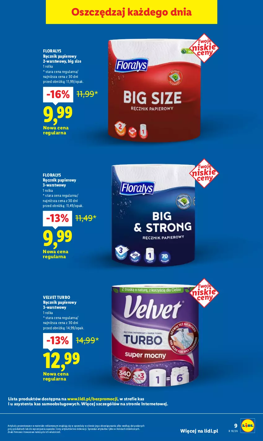 Gazetka promocyjna Lidl - GAZETKA - ważna 05.03 do 07.03.2026 - strona 9 - produkty: Flora, Papier, Ręcznik, Velvet