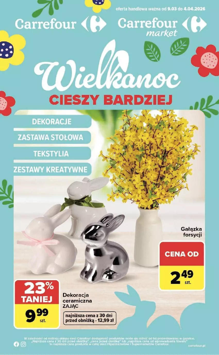 Gazetka promocyjna Carrefour - Gazetka Wielkanoc cieszy bardziej - ważna 09.03 do 04.04.2026 - strona 1