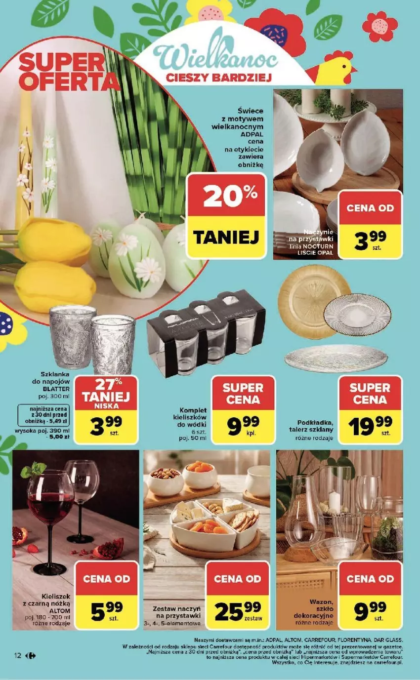Gazetka promocyjna Carrefour - Gazetka Wielkanoc cieszy bardziej - ważna 09.03 do 04.04.2026 - strona 12 - produkty: Fa, Kieliszek, Sok, Szklanka, Talerz