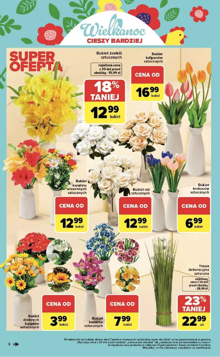 Gazetka promocyjna Carrefour - Gazetka Wielkanoc cieszy bardziej - ważna 09.03 do 04.04.2026 - strona 6 - produkty: Bukiet, Fa, Tulipan