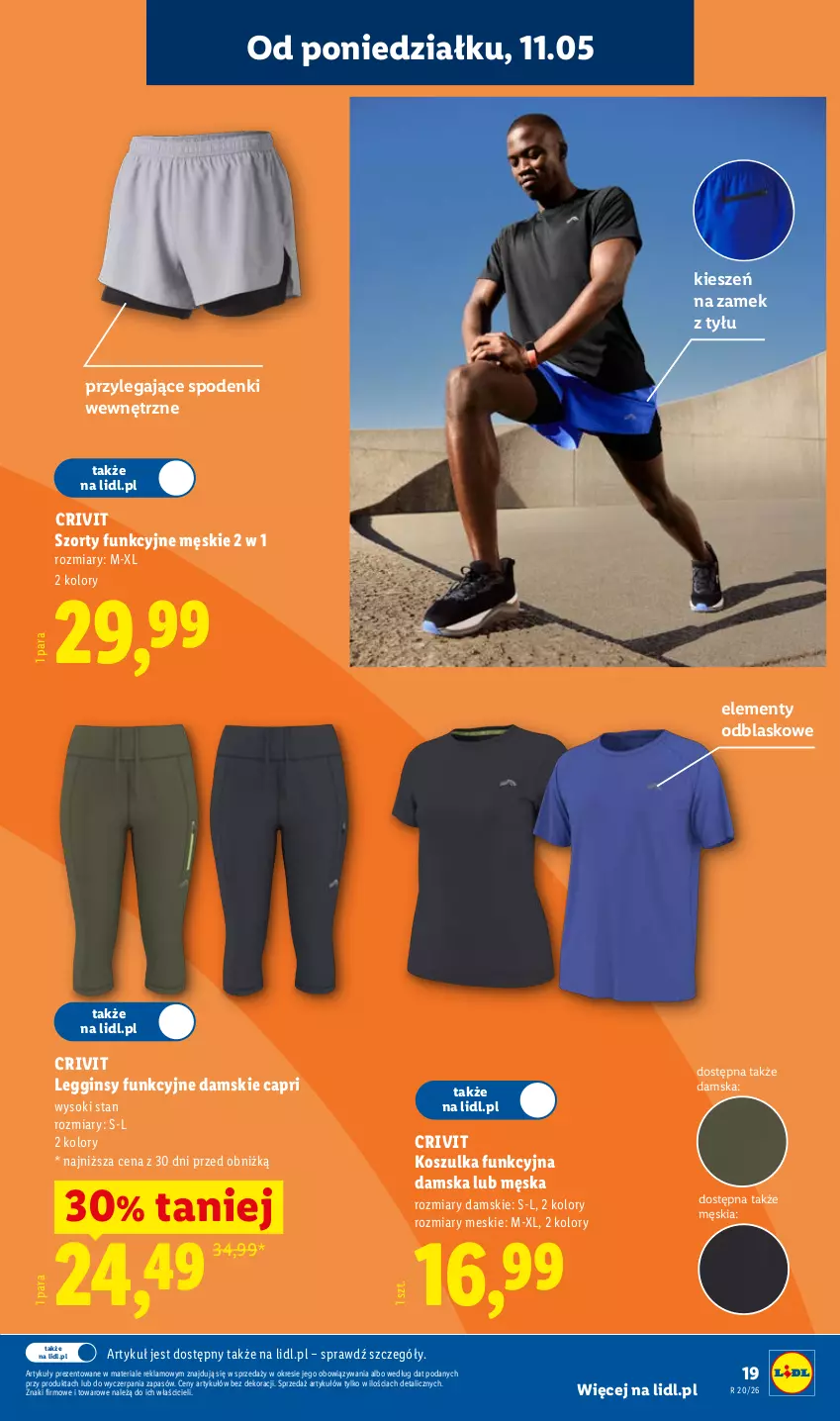 Gazetka promocyjna Lidl - Katalog ważny od 11.05 - ważna 11.05 do 16.05.2026 - strona 21 - produkty: Gin, Kosz, Koszulka, Koszulka funkcyjna, Legginsy, Sok, Szorty
