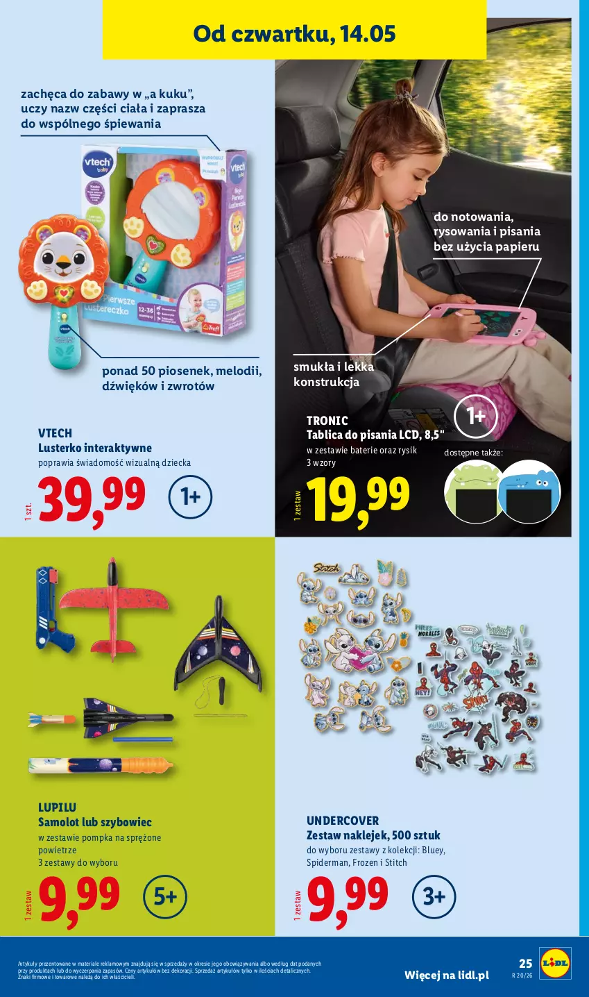 Gazetka promocyjna Lidl - Katalog ważny od 11.05 - ważna 11.05 do 16.05.2026 - strona 29 - produkty: Amol, Frozen, Klej, Papier, Pompka, Samolot, Spiderman, Tera