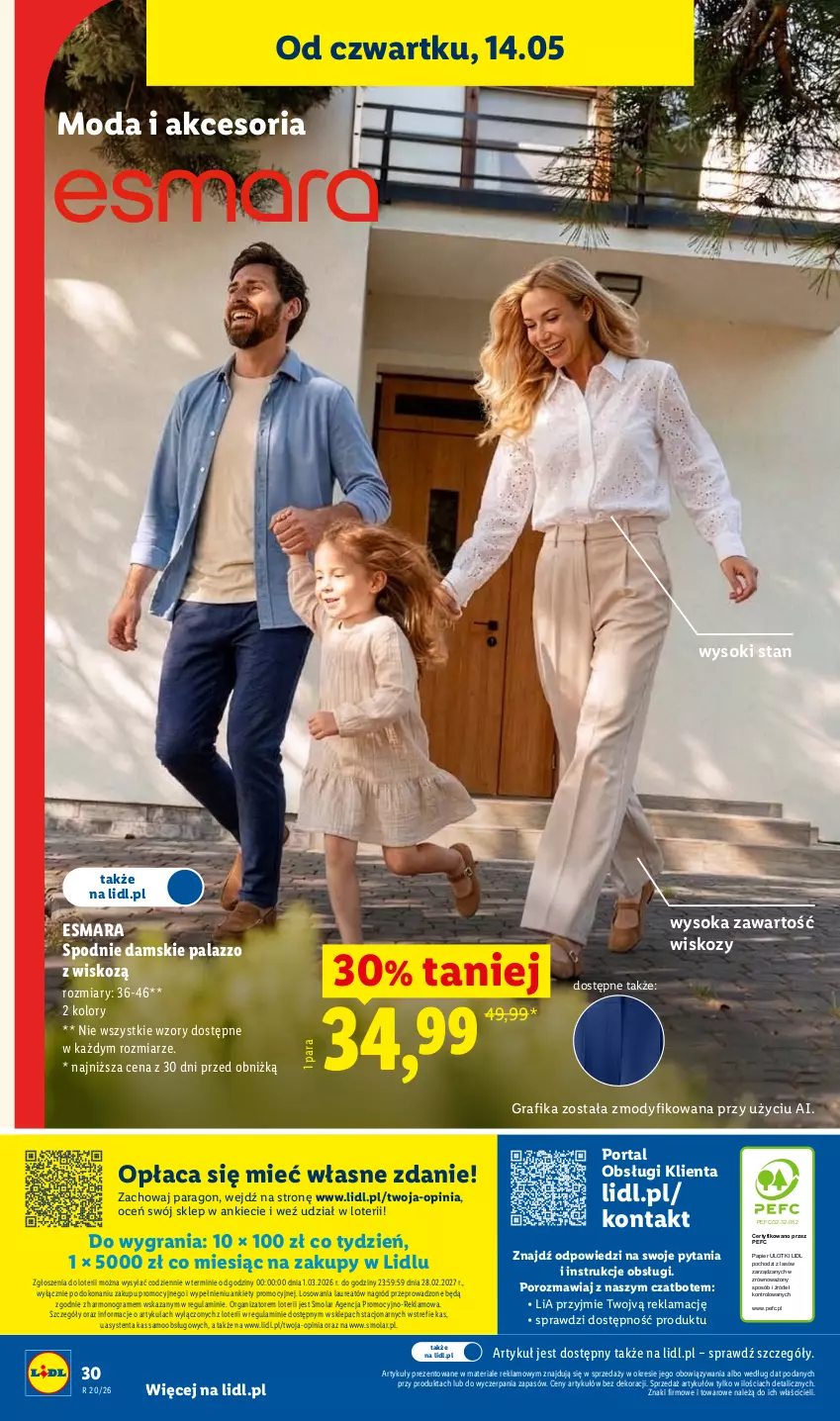 Gazetka promocyjna Lidl - Katalog ważny od 11.05 - ważna 11.05 do 16.05.2026 - strona 34 - produkty: Gra, Grafika, Laur, Moda, Mola, Papier, Por, Portal, Sok, Spodnie