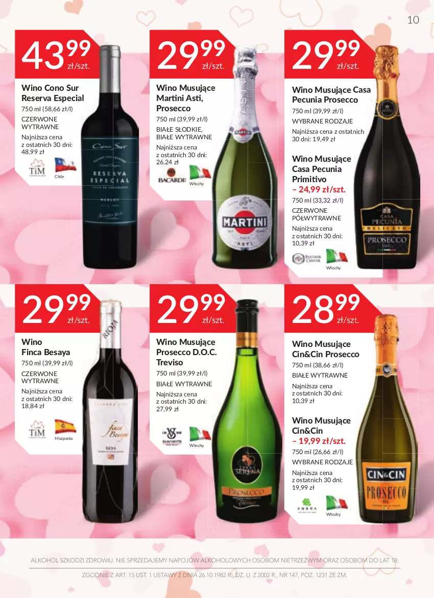 Gazetka promocyjna Stokrotka - Katalog Walentynkowy - ważna 02.02 do 01.03.2023 - strona 10 - produkty: Martini, Mus, Prosecco, Ser, Wino, Wino musujące