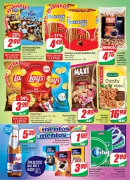 Gazetka promocyjna Dino - Gazetka - Gazetka - ważna od 15.02 do 15.02.2022 - strona 15 - produkty: Orzeszki, Beskidzki, Chipsy, Unimil, Orbit, Mentos, Aksam, Precelki, Prezerwatyw, Bakalland
