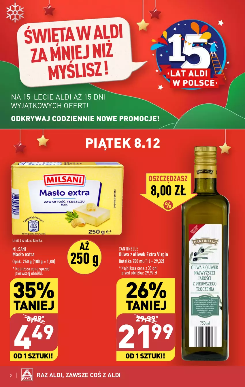 Gazetka promocyjna Aldi - Pełna oferta - ważna 04.12 do 10.12.2023 - strona 2 - produkty: Gin, Masło, Oliwa, Oliwa z oliwek