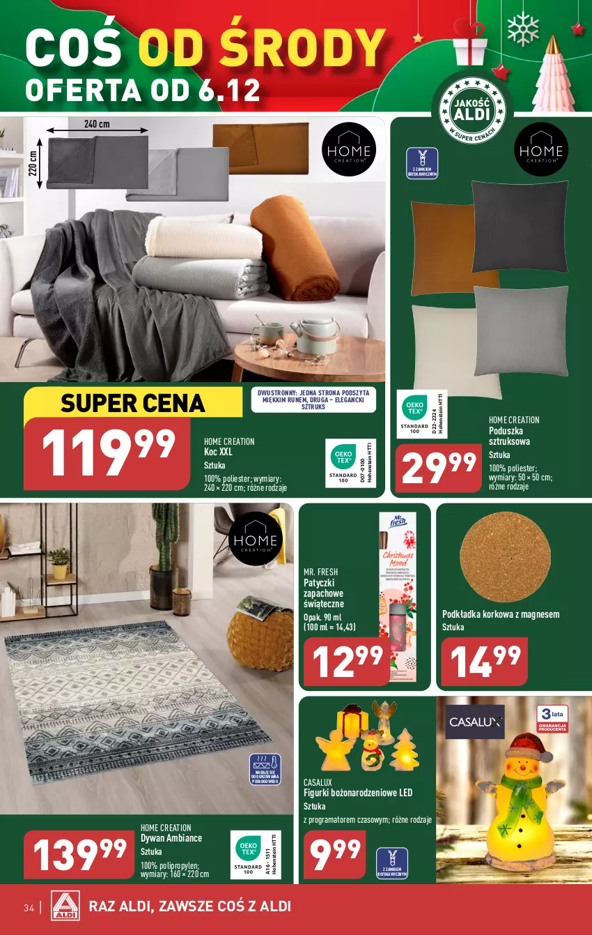 Gazetka promocyjna Aldi - Pełna oferta - ważna 04.12 do 10.12.2023 - strona 34 - produkty: Dywan, Gra, Koc, Podkład, Podkładka, Poduszka, Rama