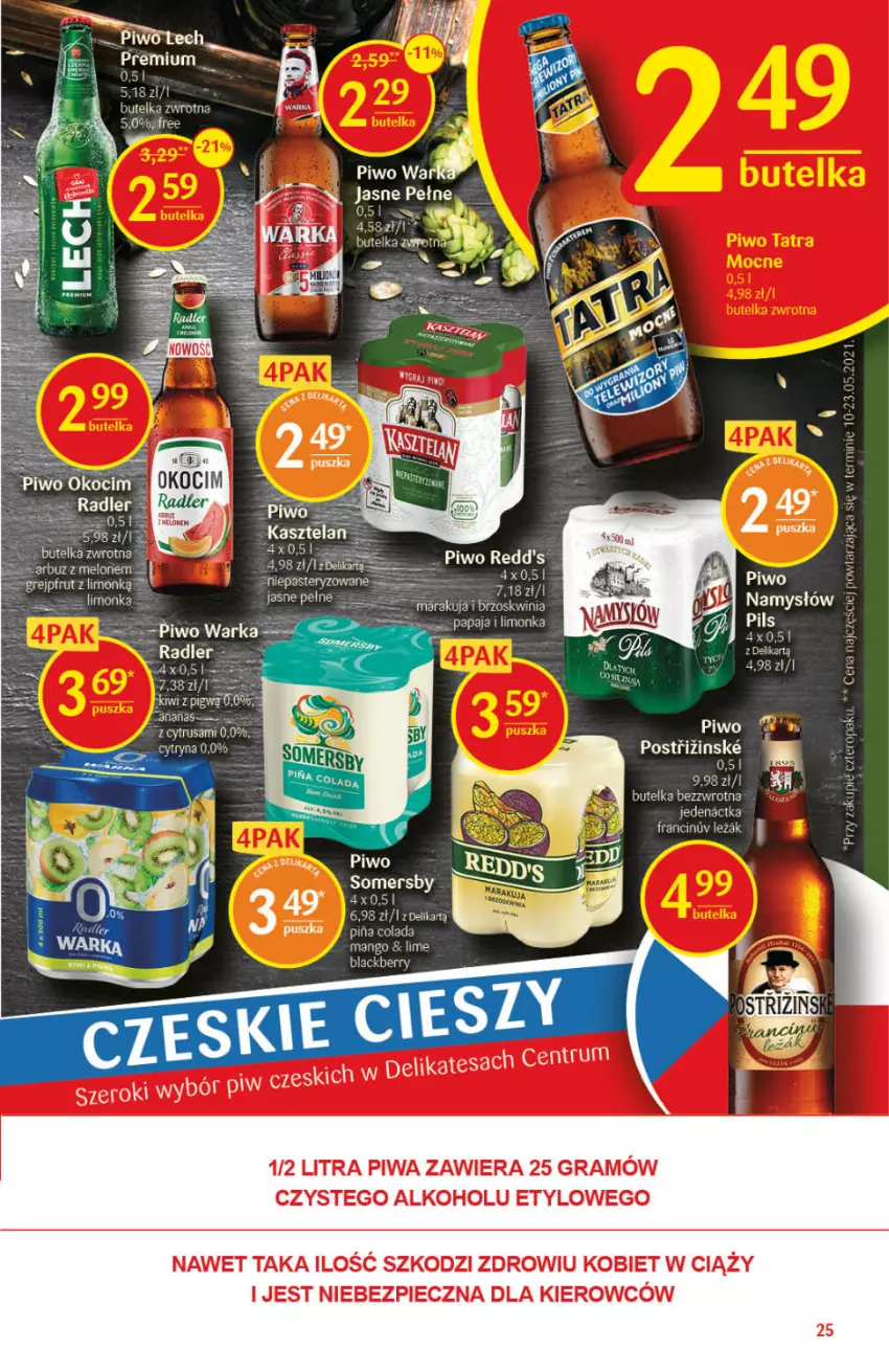 Gazetka promocyjna Delikatesy Centrum - Gazetka Delikatesy Centrum - ważna 15.07 do 21.07.2021 - strona 25 - produkty: Gra, Kasztelan, Lack, Mango, Piec, Piwa, Piwo, Radler, Warka