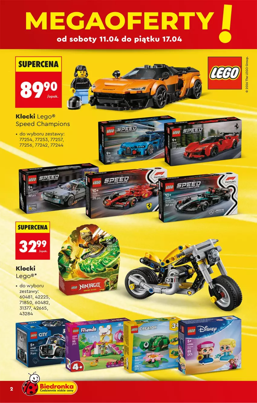 Gazetka promocyjna Biedronka - Okazje Tygodnia - ważna 11.04 do 25.04.2026 - strona 2 - produkty: Klocki, LEGO