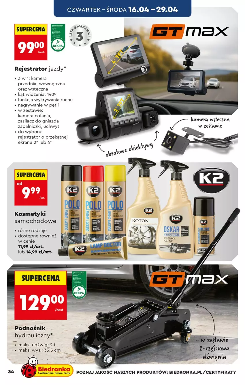 Gazetka promocyjna Biedronka - Okazje Tygodnia - ważna 11.04 do 25.04.2026 - strona 34 - produkty: Dźwig, Fa, Gry, Kamera