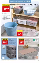 Gazetka promocyjna Biedronka - Okazje Tygodnia - Gazetka - ważna od 25.04 do 25.04.2026 - strona 11 - produkty: Dywanik, Kosz, Pojemnik, Regał, Wiadro, Miska, Dywan, Fa