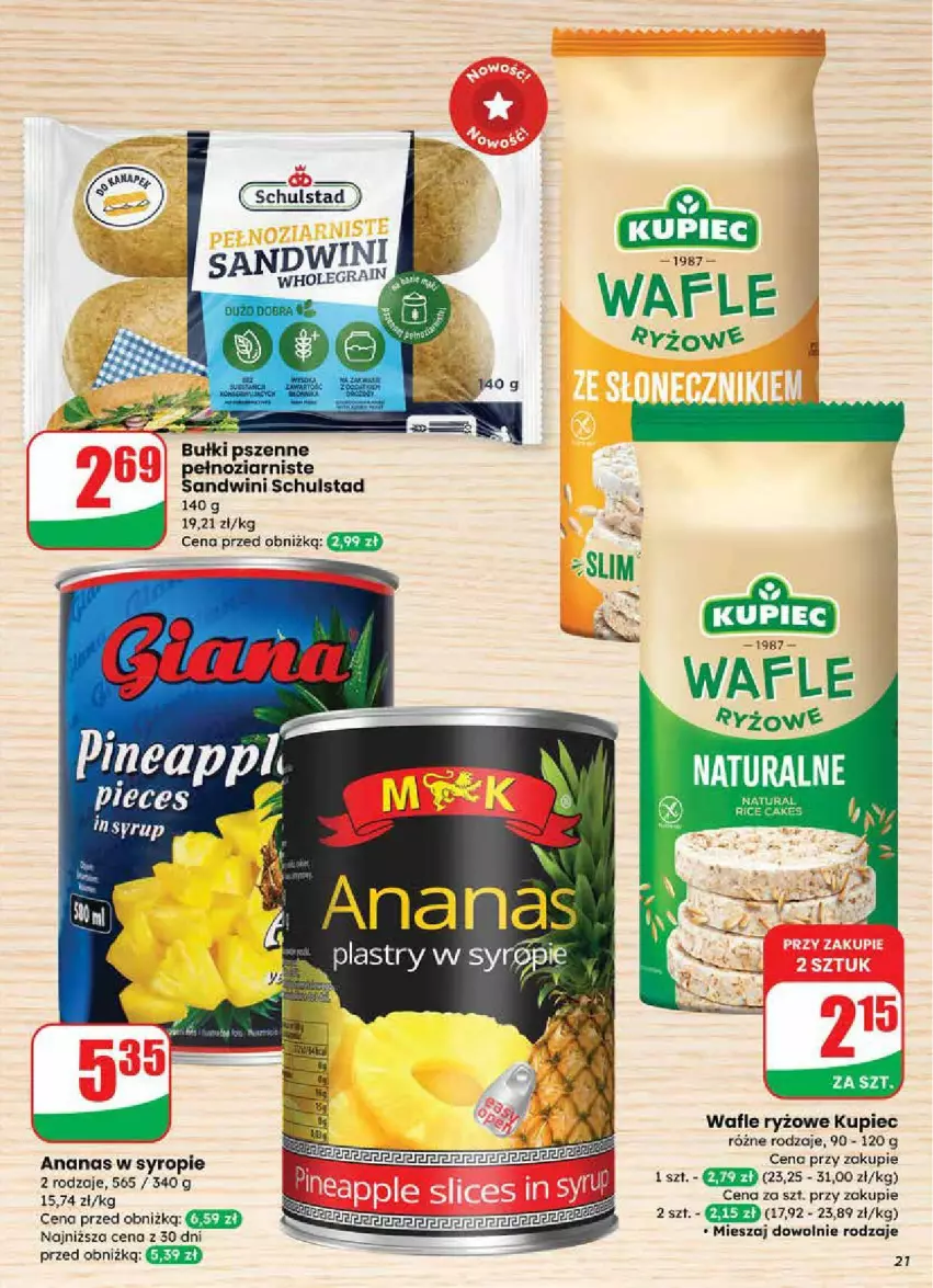 Gazetka promocyjna Dino - ważna 24.09 do 30.09.2025 - strona 14 - produkty: Ananas, Kupiec, Piec, Ryż, Syrop, Wafle