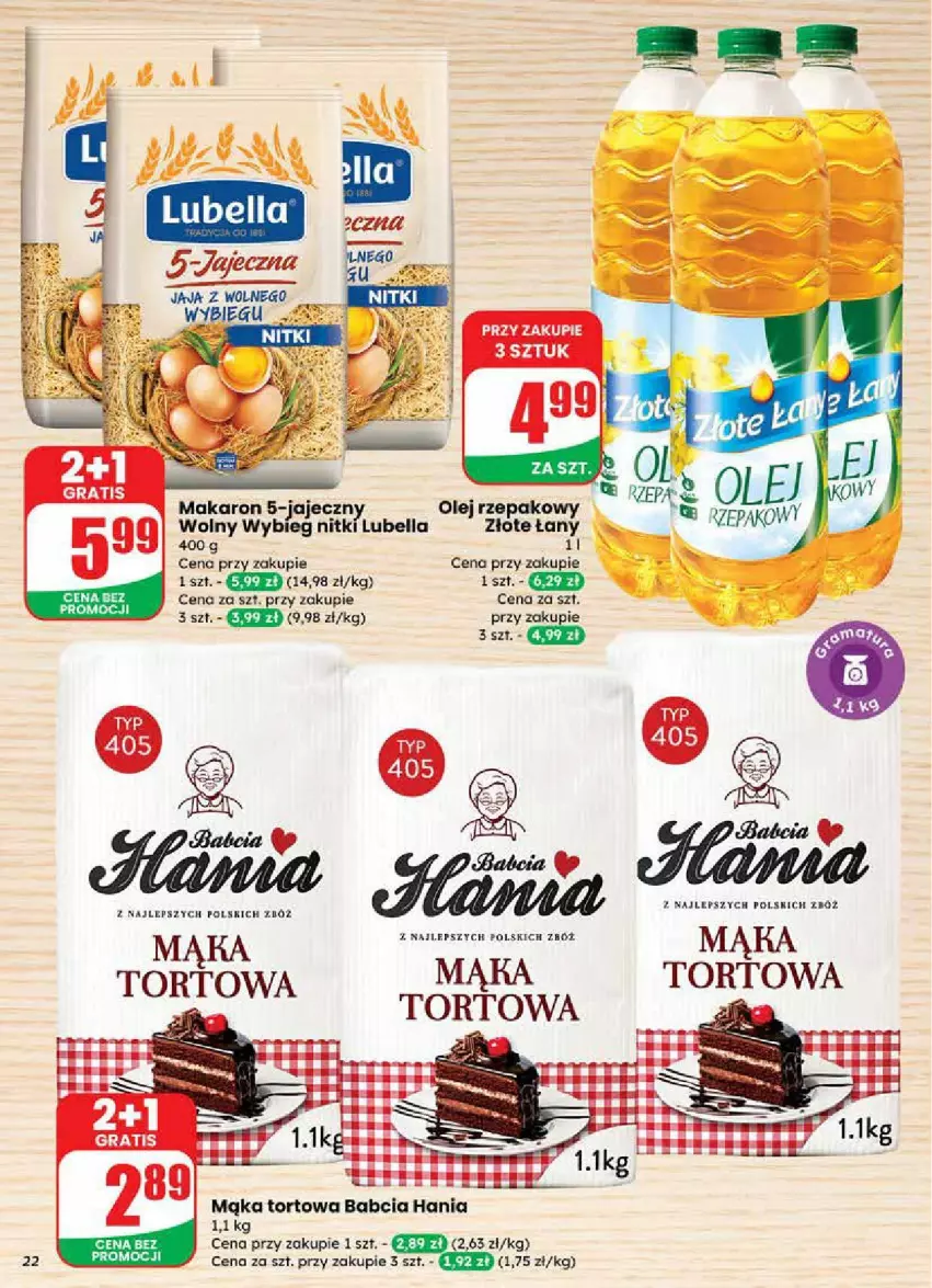Gazetka promocyjna Dino - ważna 24.09 do 30.09.2025 - strona 15 - produkty: Bell, Bella, Jaja, Lubella, Mąka, Mąka tortowa, Makaron, Olej
