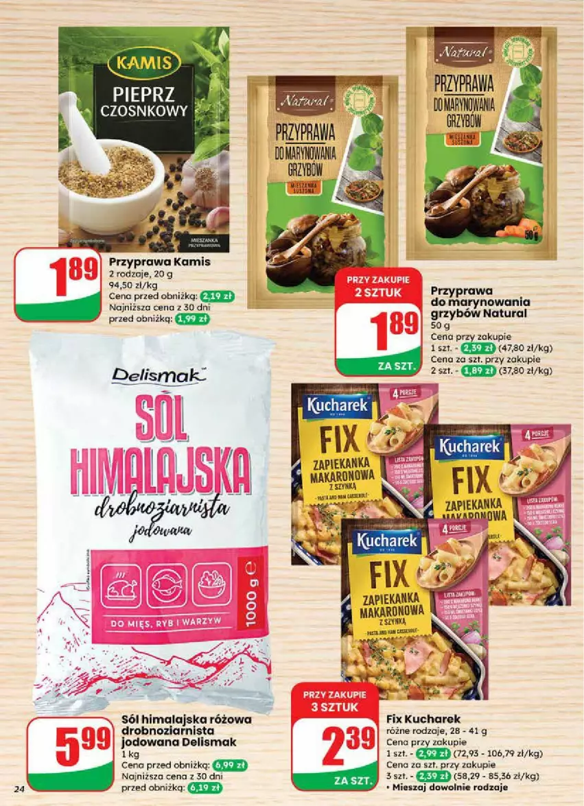 Gazetka promocyjna Dino - ważna 24.09 do 30.09.2025 - strona 17 - produkty: Kamis, Kucharek, Pieprz, Sól, Sól himalajska, Wełna