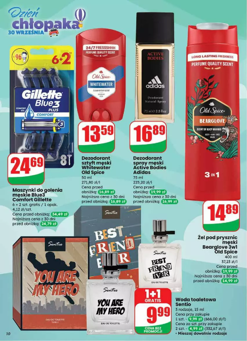 Gazetka promocyjna Dino - ważna 24.09 do 30.09.2025 - strona 2 - produkty: Adidas, Dezodorant, Old Spice, Woda, Woda toaletowa