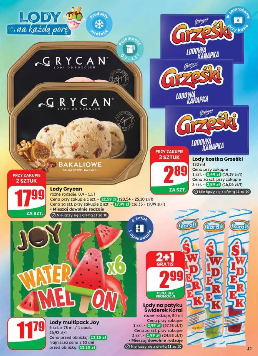 Gazetka promocyjna Dino - ważna 24.09 do 30.09.2025 - strona 25 - produkty: Grześki, Lody