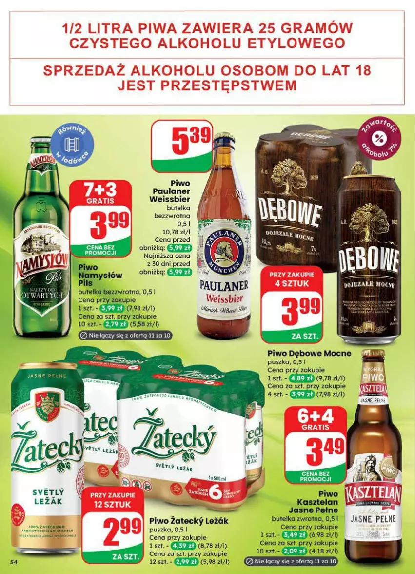 Gazetka promocyjna Dino - ważna 24.09 do 30.09.2025 - strona 50 - produkty: Kasztelan, Piwo