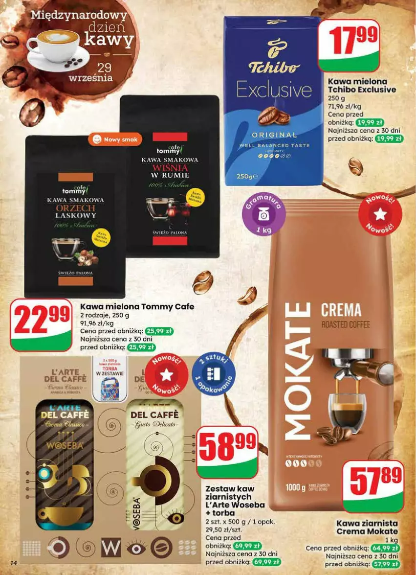 Gazetka promocyjna Dino - ważna 24.09 do 30.09.2025 - strona 6 - produkty: Gin, Kawa, Kawa mielona, Kawa ziarnista, Tchibo, Torba, Woseba