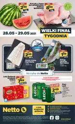 Gazetka promocyjna Netto - Gazetka spożywcza - Gazetka - ważna od 29.05 do 29.05.2021 - strona 20 - produkty: Piwa, Piwo, Piec, Kurczak, Por, Gra, Pstrąg tęczowy, Lody, Oranżada, Hellena, Pstrąg, Dorsz, Arbuz