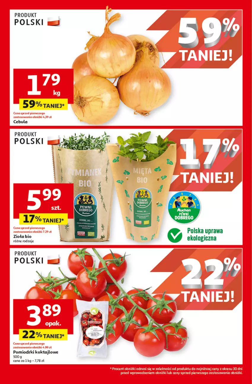Gazetka promocyjna Auchan - Supermarket - ważna 01.08 do 07.08.2024 - strona 4 - produkty: Cebula