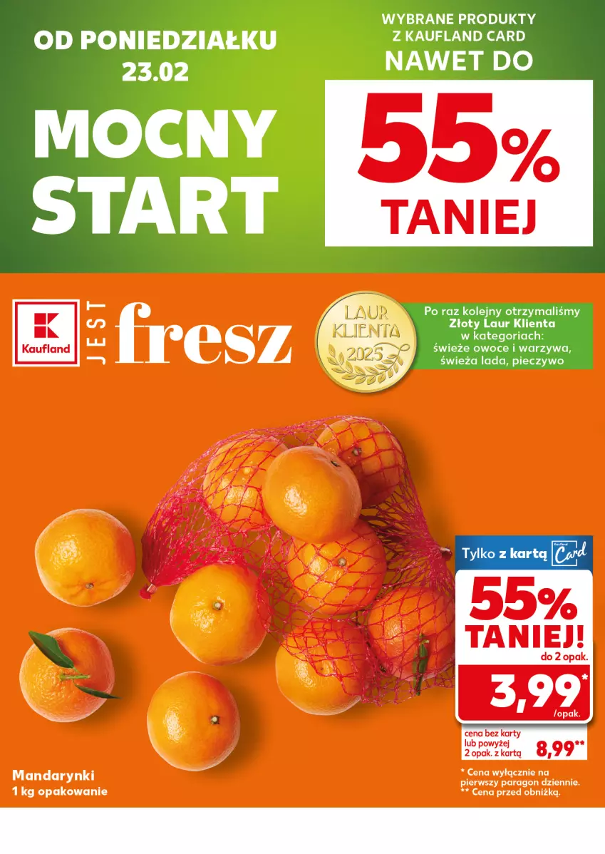 Gazetka promocyjna Kaufland - Mocny Start - ważna 23.02 do 25.02.2026 - strona 2 - produkty: Mandarynki, Olej, Owoce, Piec, Pieczywo, Warzywa