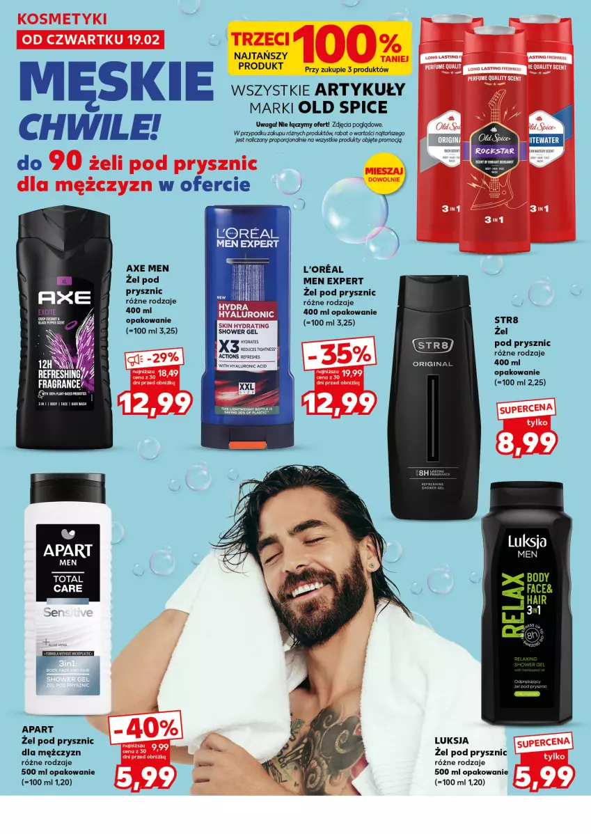Gazetka promocyjna Kaufland - Mocny Start - ważna 23.02 do 25.02.2026 - strona 22 - produkty: Axe Men, Gin, Luksja, Old Spice, Por, Waga