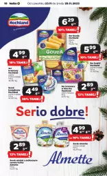 Gazetka promocyjna Netto - Artykuły spożywcze - Gazetka - ważna od 29.11 do 29.11.2023 - strona 10 - produkty: Serek wiejski, Ser, Ricotta, Serek kanapkowy, Serek, Hochland, Gouda, Almette