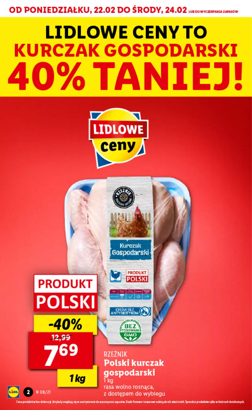 Gazetka promocyjna Lidl - GAZETKA - ważna 22.02 do 24.02.2021 - strona 2 - produkty: Kurczak