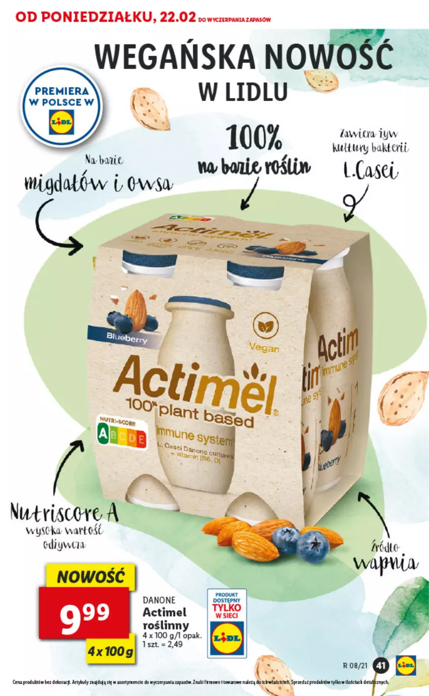 Gazetka promocyjna Lidl - GAZETKA - ważna 22.02 do 24.02.2021 - strona 41 - produkty: Actimel, Danone