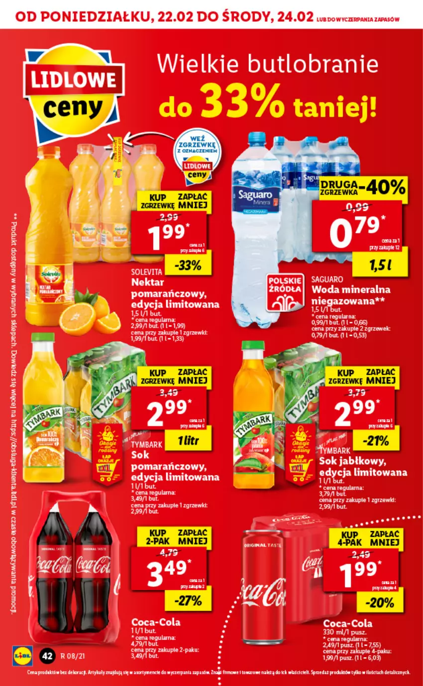 Gazetka promocyjna Lidl - GAZETKA - ważna 22.02 do 24.02.2021 - strona 42 - produkty: Nektar, Sok, Sok jabłkowy