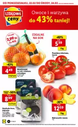 Gazetka promocyjna Lidl - GAZETKA - Gazetka - ważna od 24.02 do 24.02.2021 - strona 6 - produkty: Mandarynki, Sok, Pomidory, Nektar