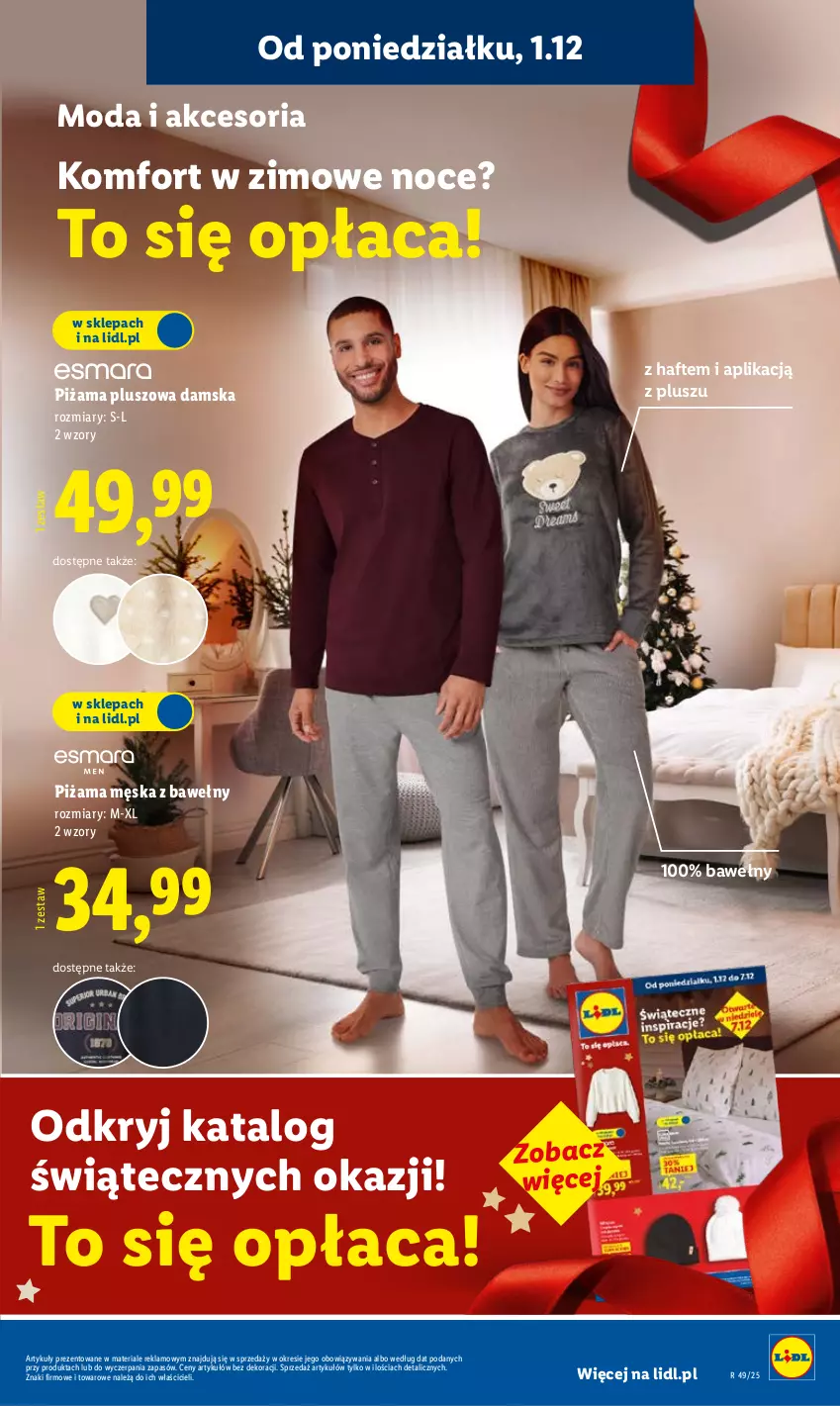 Gazetka promocyjna Lidl - GAZETKA - ważna 01.12 do 03.12.2025 - strona 15 - produkty: Moda, Piżama