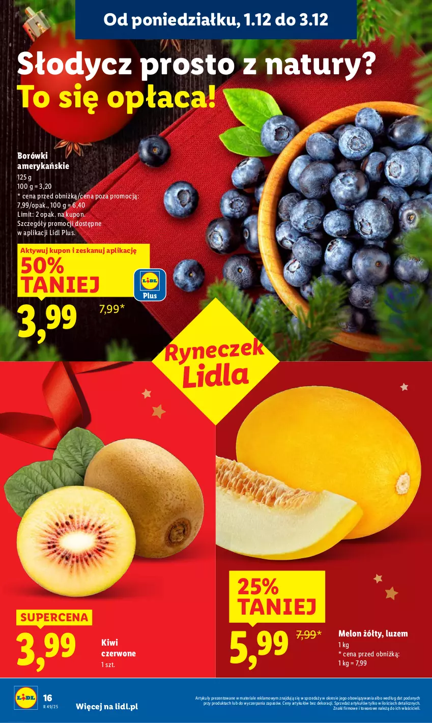 Gazetka promocyjna Lidl - GAZETKA - ważna 01.12 do 03.12.2025 - strona 18 - produkty: Kiwi, Melon