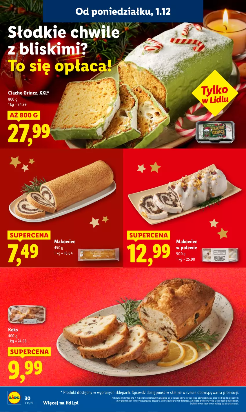 Gazetka promocyjna Lidl - GAZETKA - ważna 01.12 do 03.12.2025 - strona 32 - produkty: Makowiec