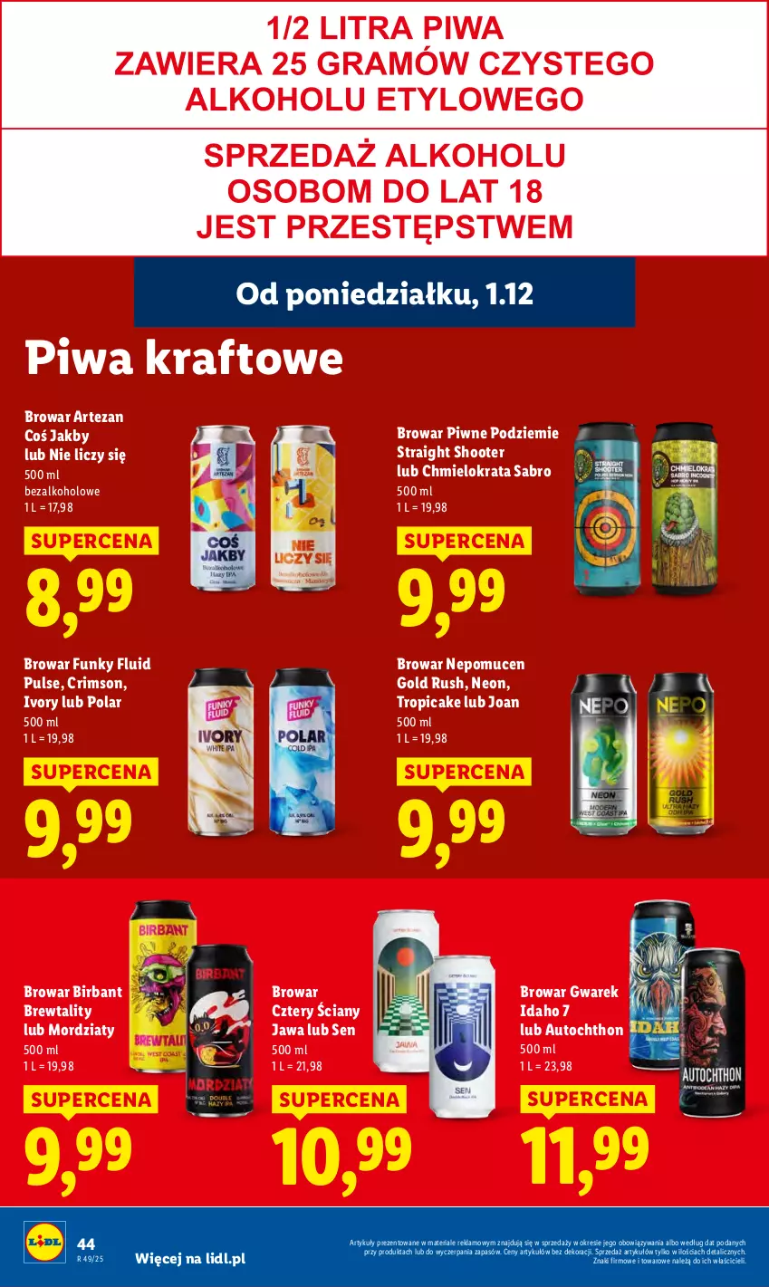 Gazetka promocyjna Lidl - GAZETKA - ważna 01.12 do 03.12.2025 - strona 46 - produkty: Piwa