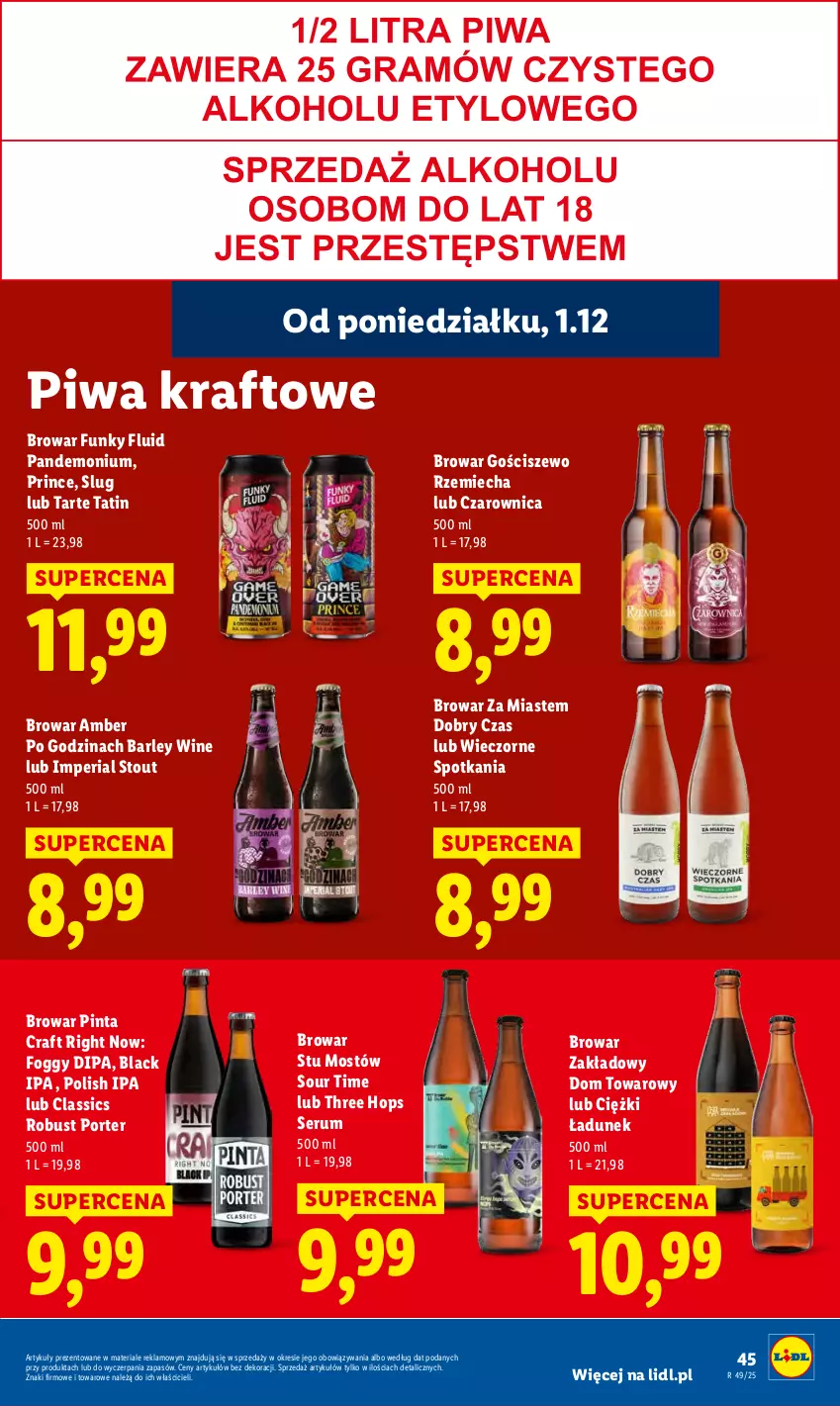 Gazetka promocyjna Lidl - GAZETKA - ważna 01.12 do 03.12.2025 - strona 47 - produkty: Lack, Piwa, Por, Rum, Ser, Serum