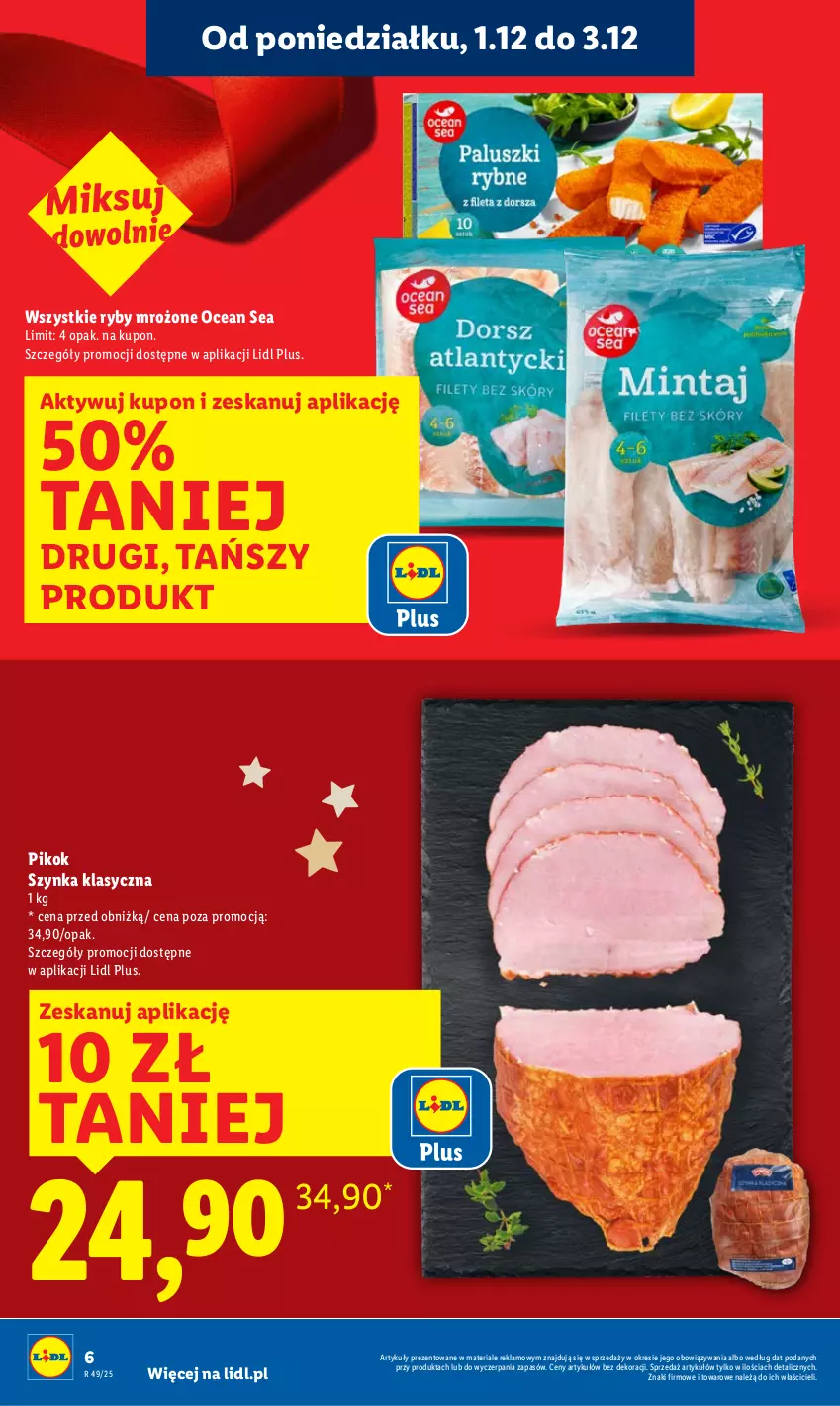Gazetka promocyjna Lidl - GAZETKA - ważna 01.12 do 03.12.2025 - strona 6 - produkty: PIKOK, Szynka